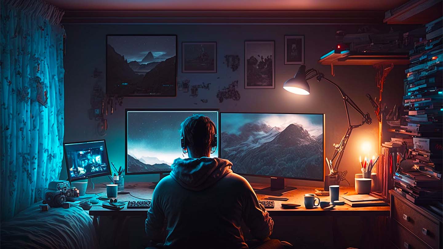 gamer playing before bedtime, playing video games before bedtime