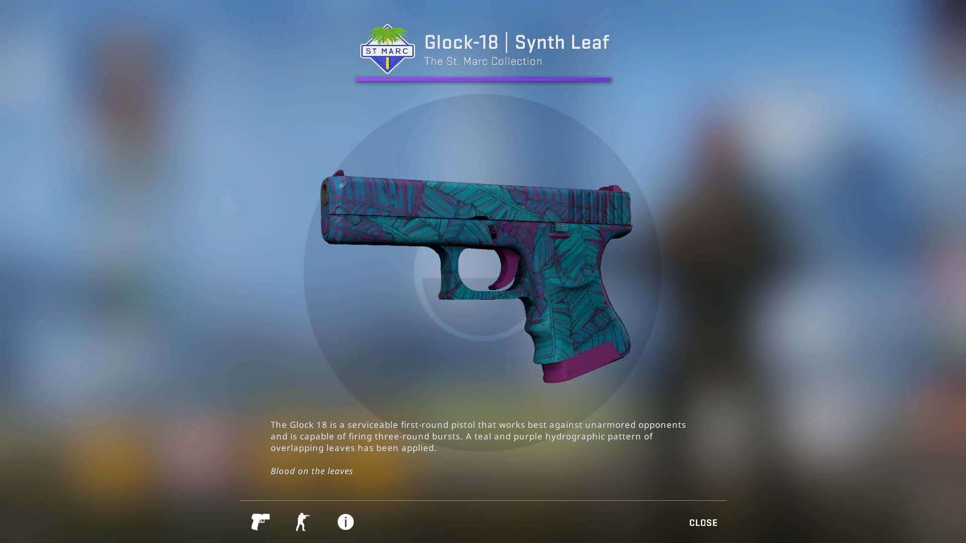 CSGO pistol glock-18 synth leaf skin