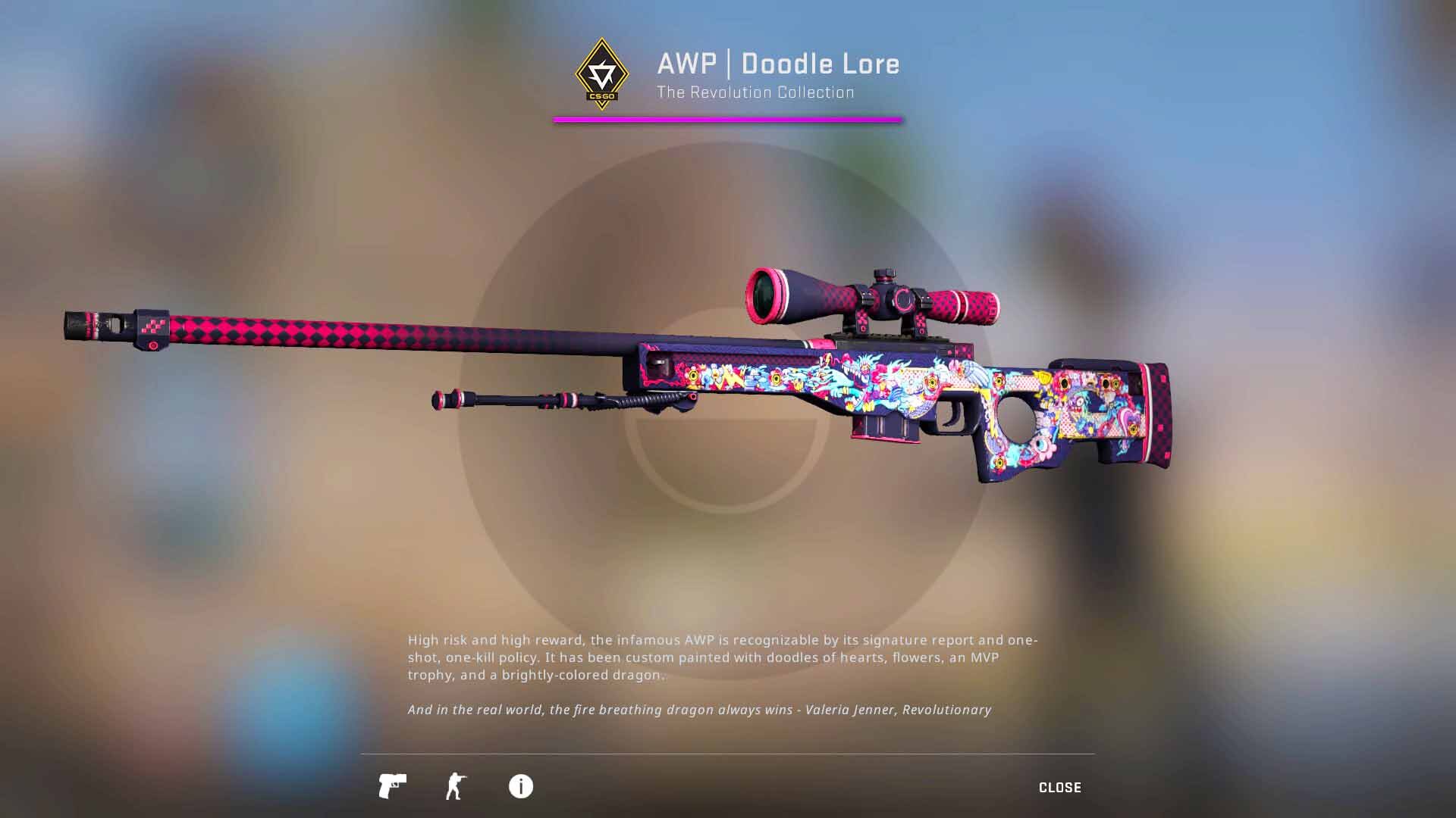 AWP Doodle Lore, revolution case