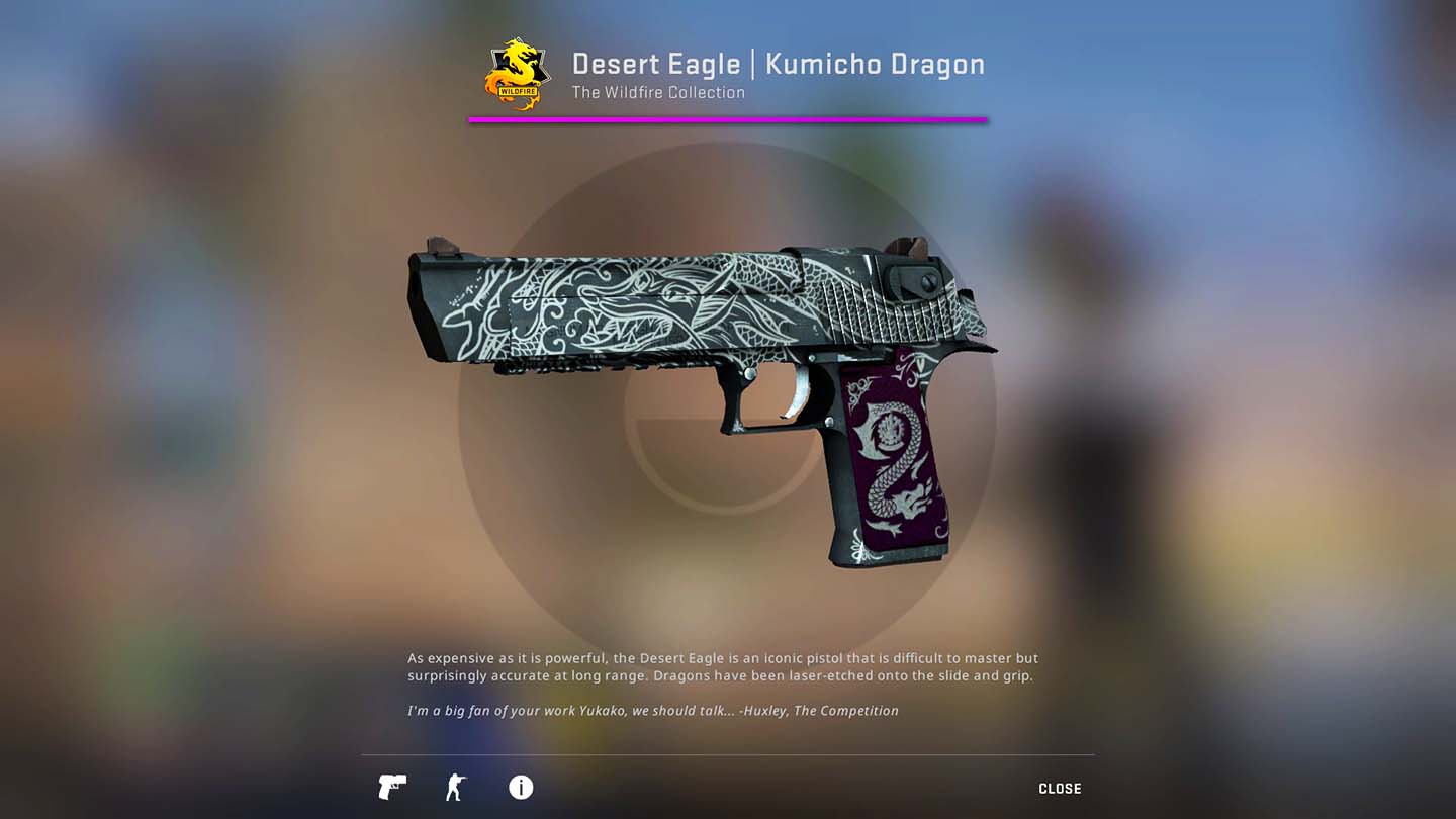 csgo Deagle skin Kumicho Dragon