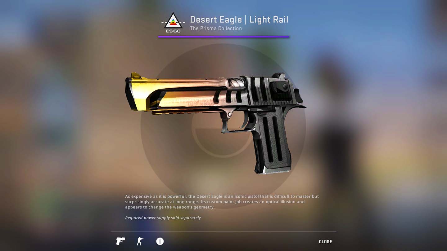 csgo Deagle skin Light Rail