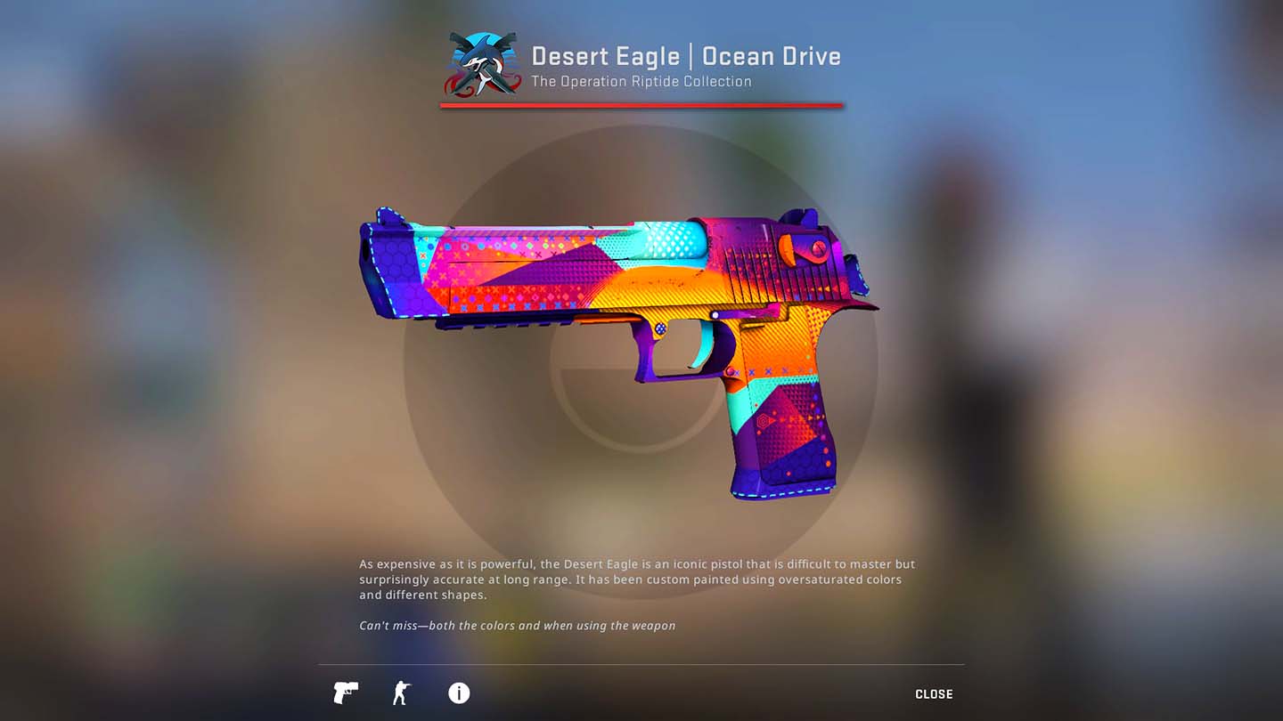 csgo Deagle skin Ocean Drive