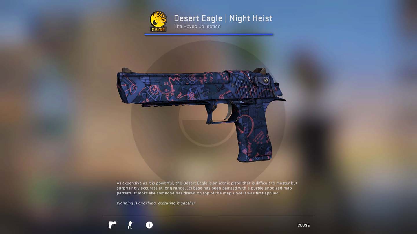 csgo Deagle skin night heist