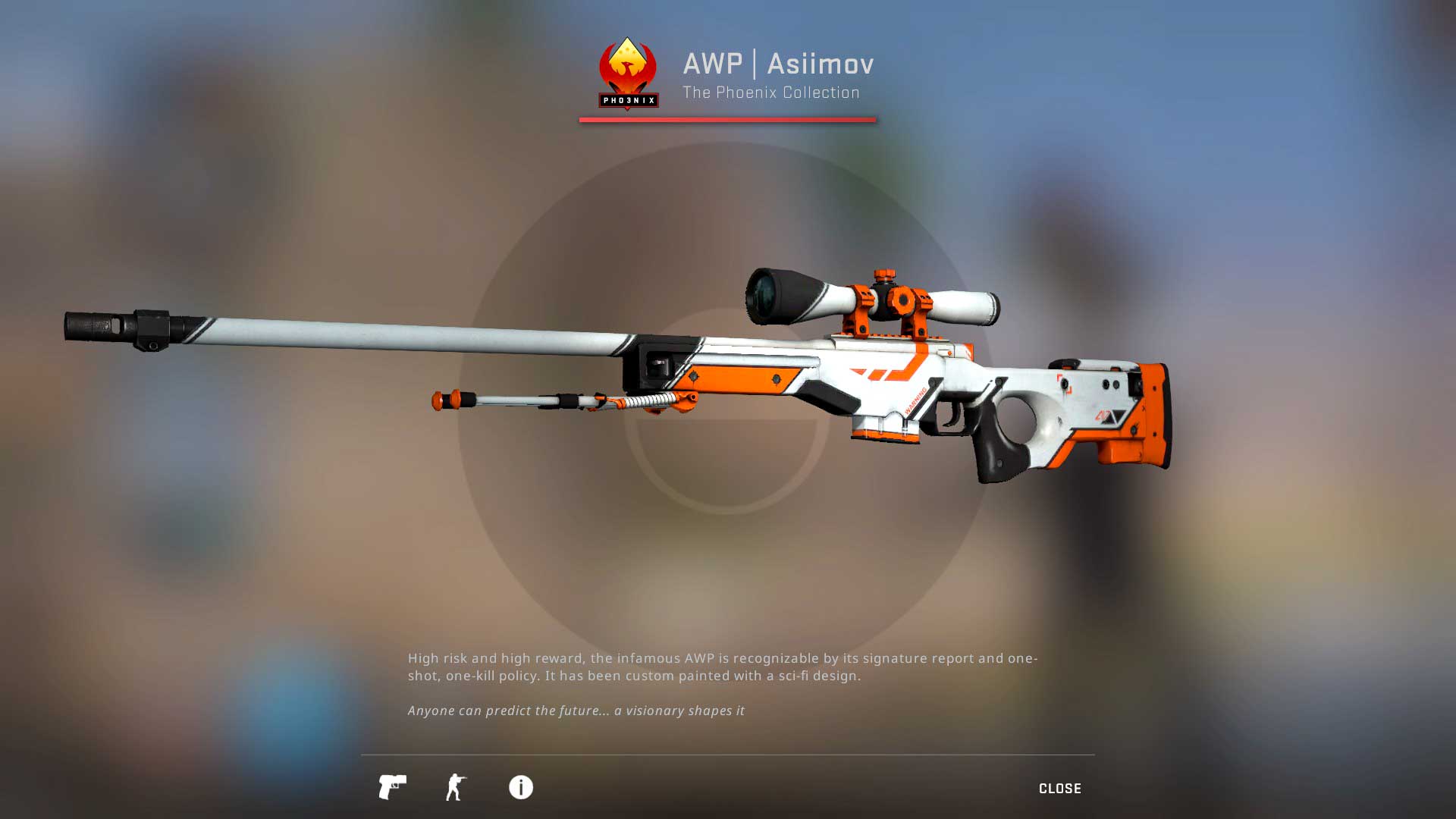 AWP skin Asiimov, csgo skins