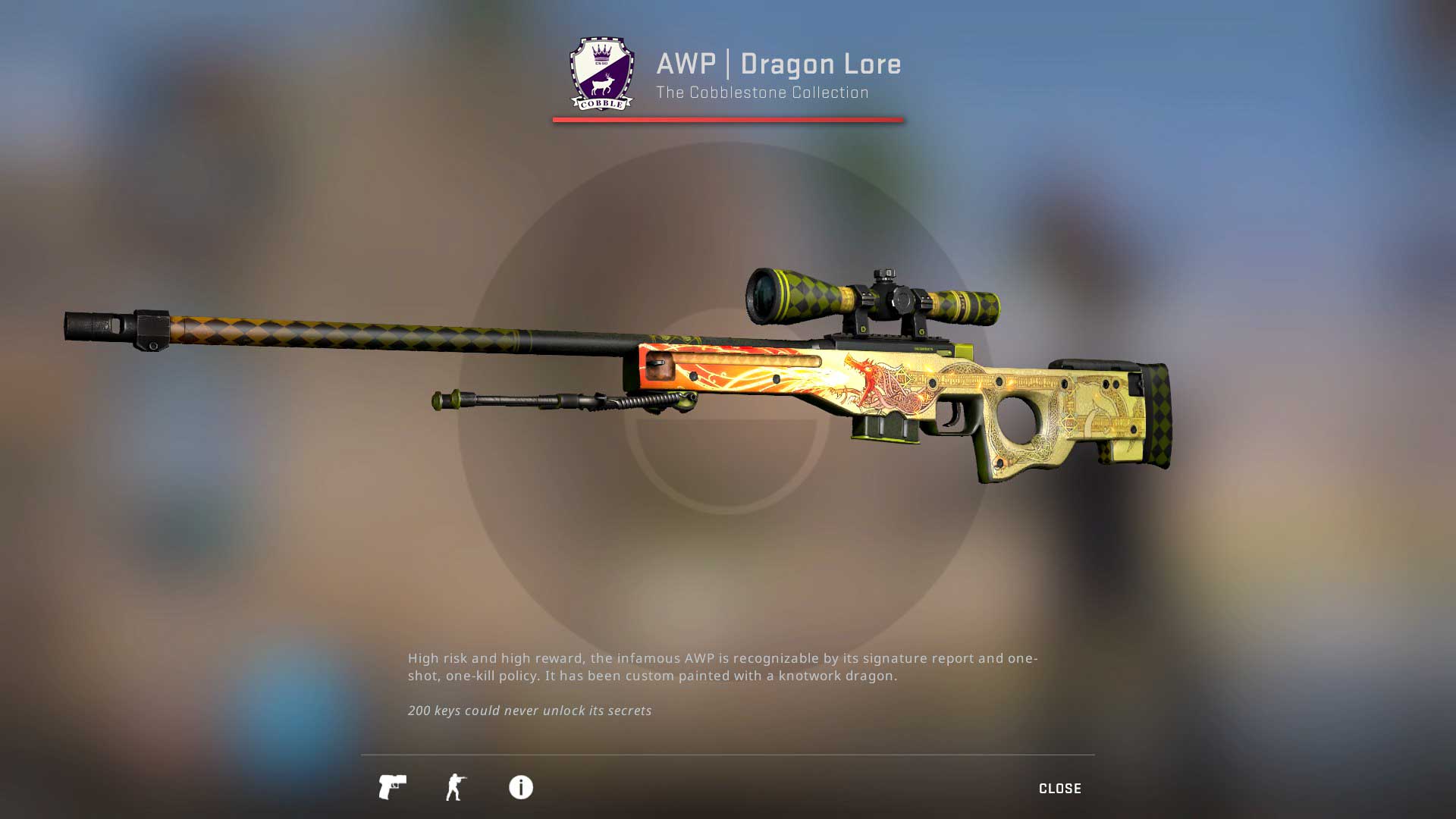 AWP skin Dragon Lore, csgo skins