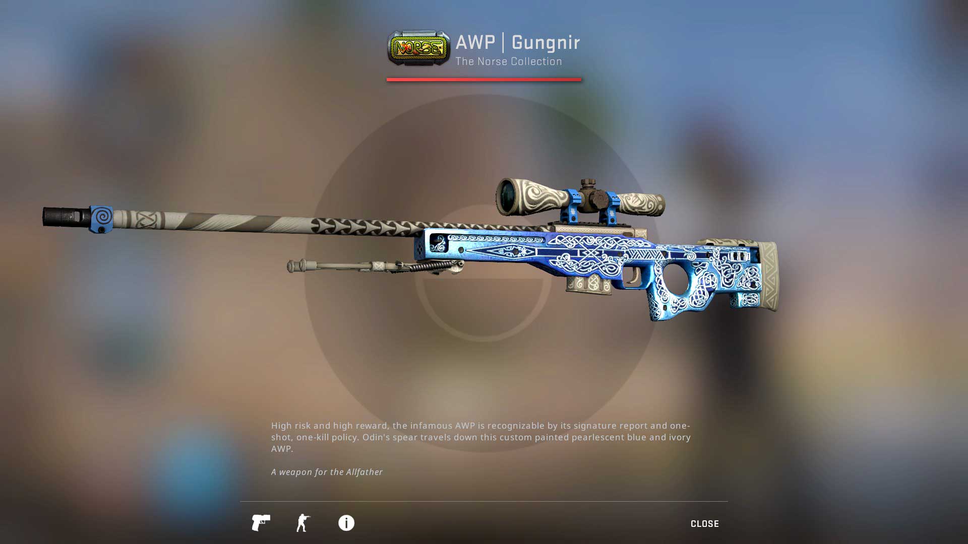 AWP skin Gungnir, csgo skins