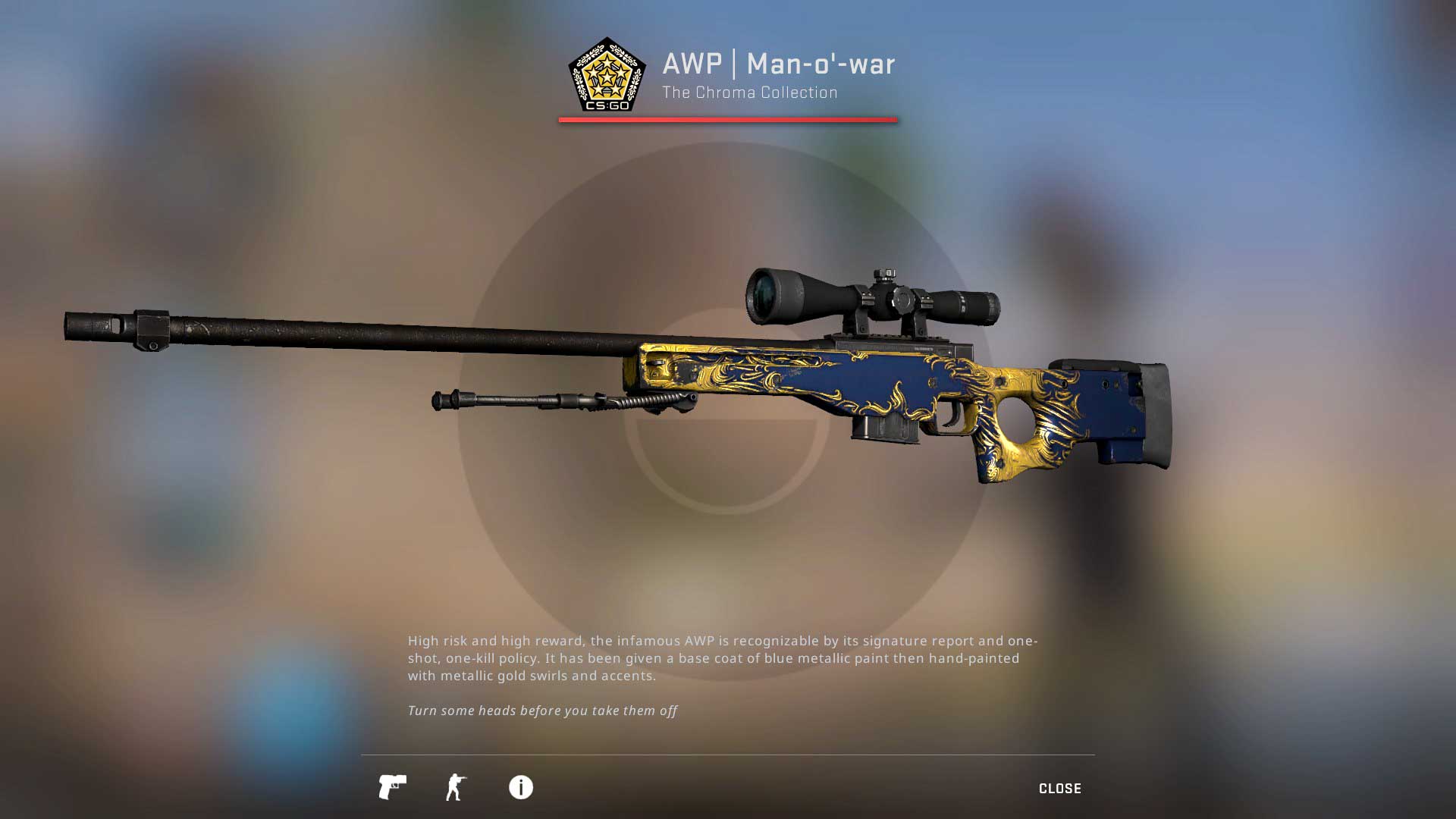 AWP skin Man-o'-war, csgo skins
