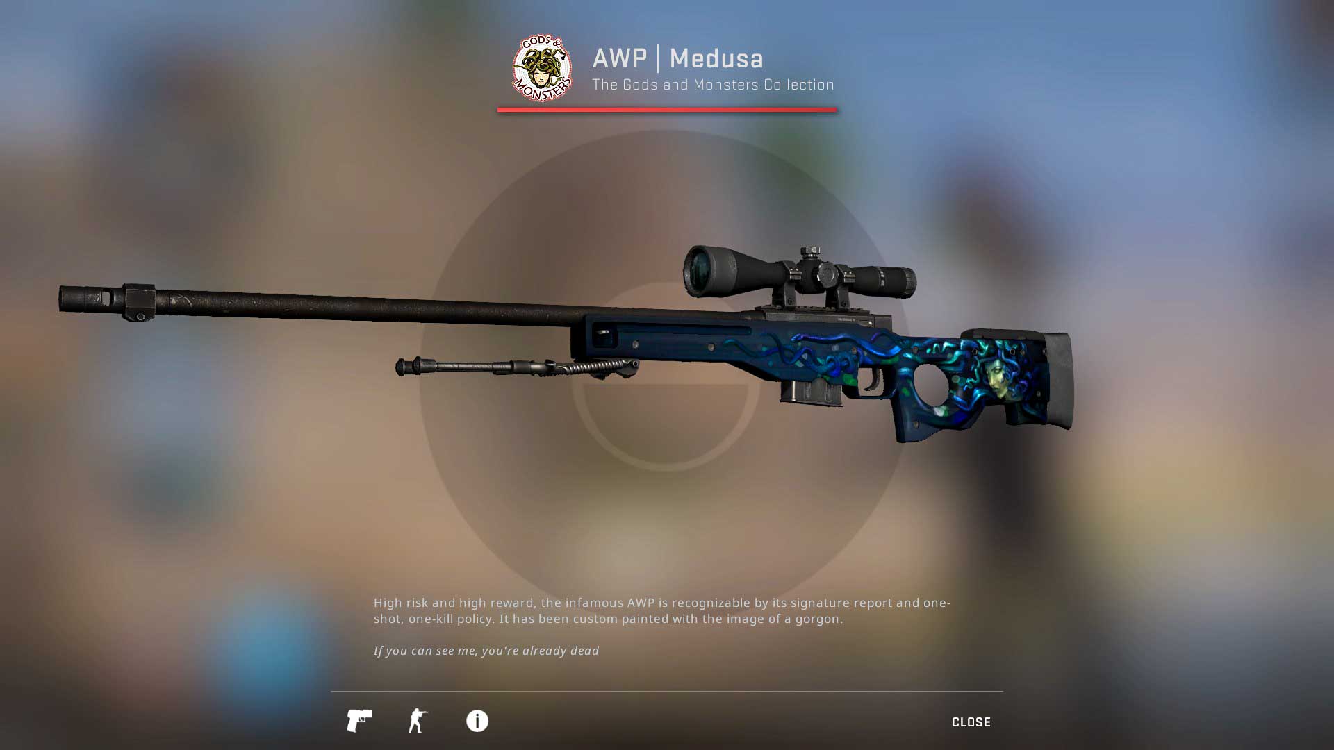 AWP skin Medusa, csgo skins