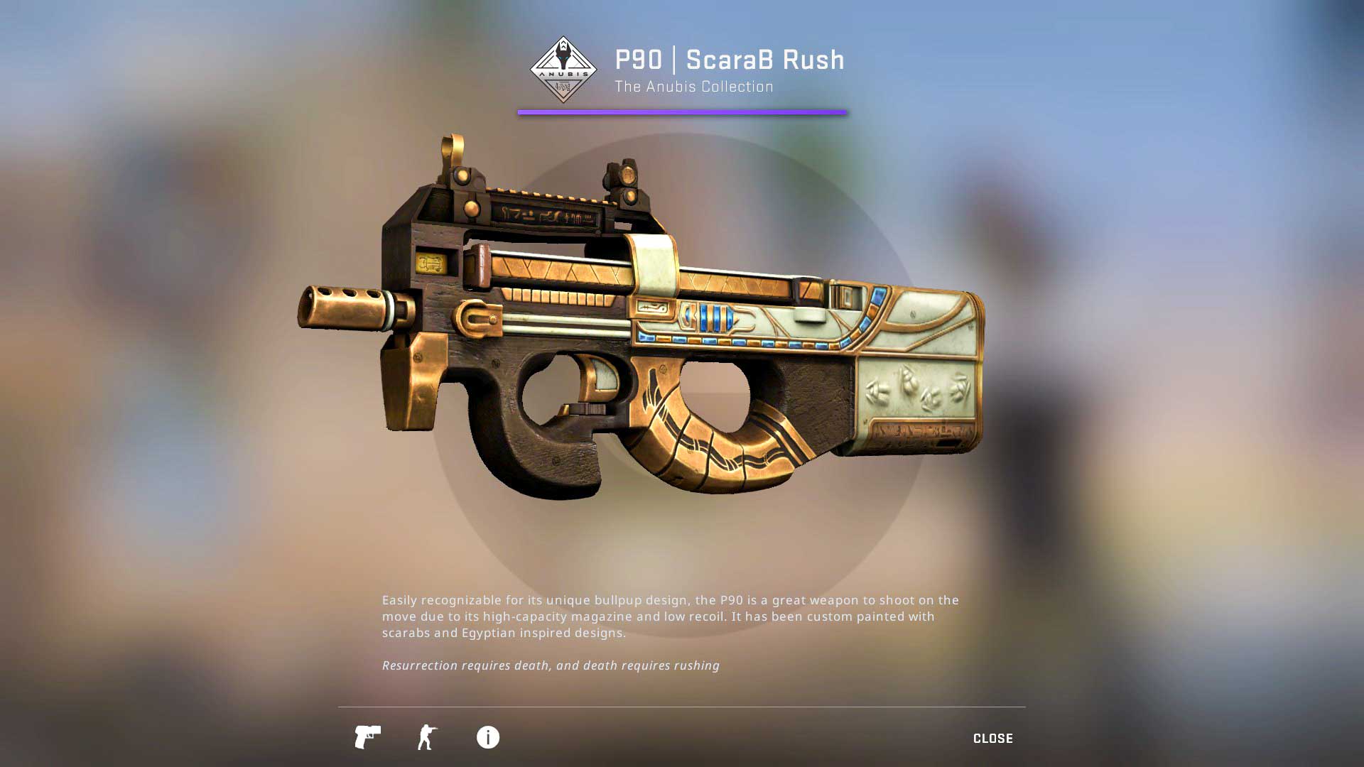 P90 ScaraB Rush csgo skin