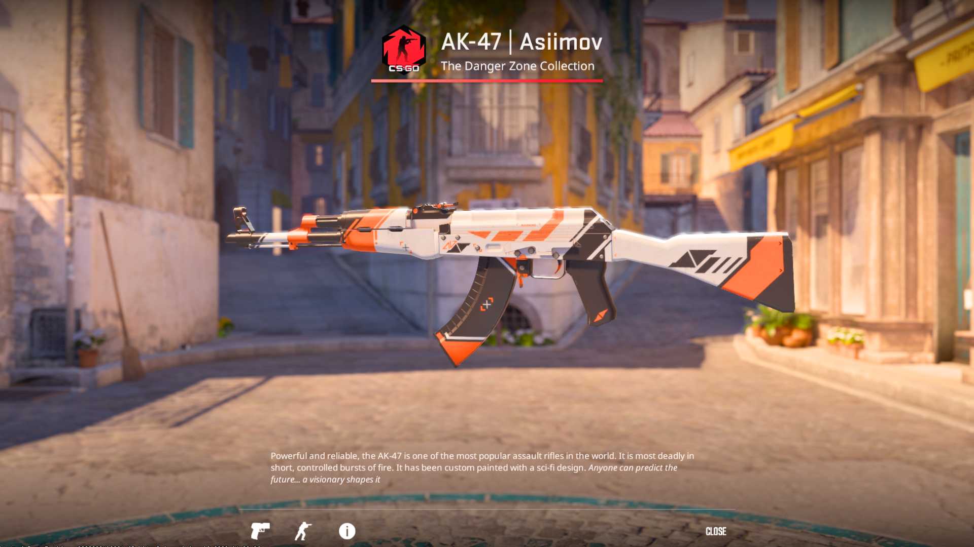 Asiimov skin AK47, cs2 skins