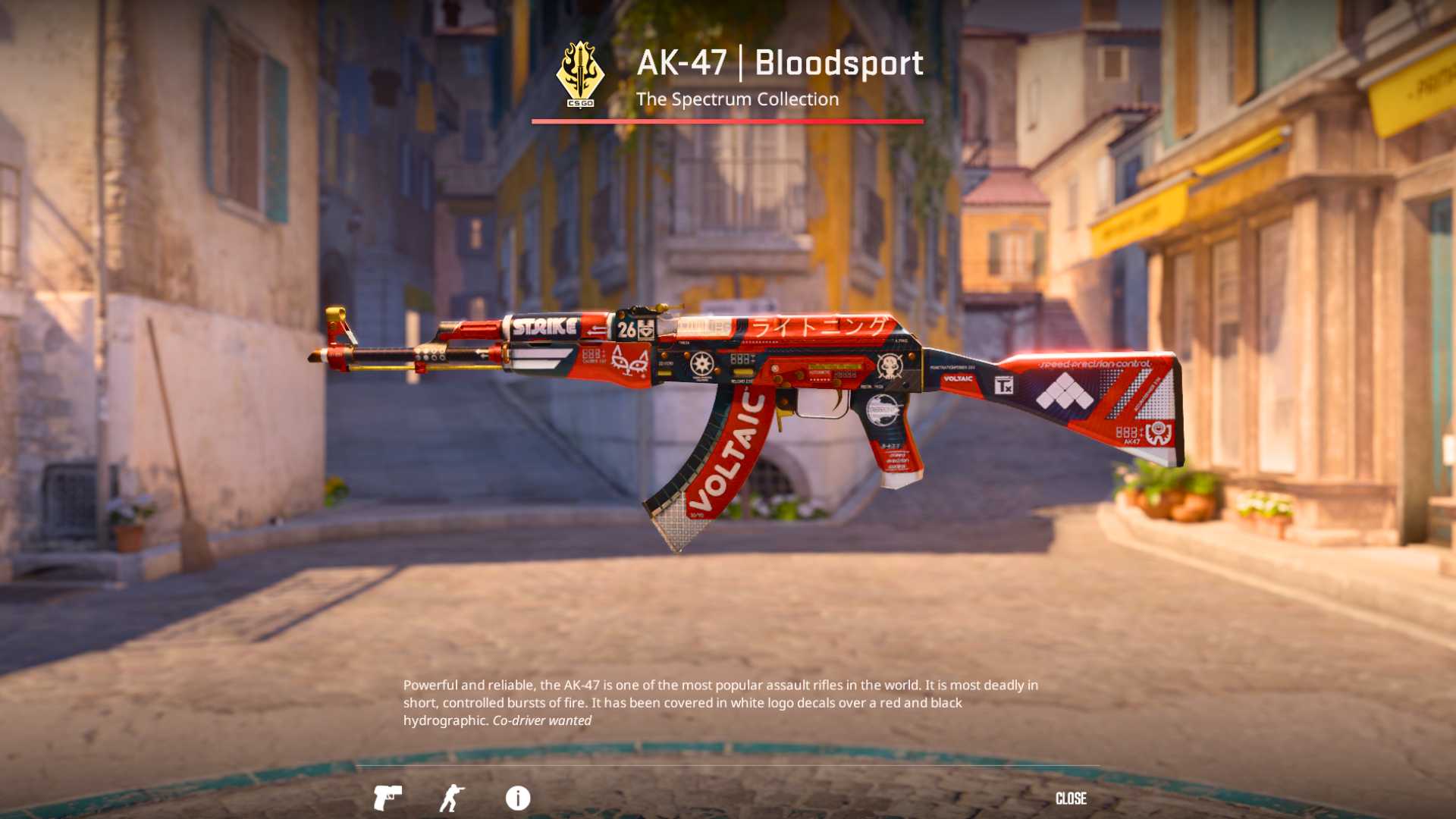 Bloodsport skin AK47, cs2 skins