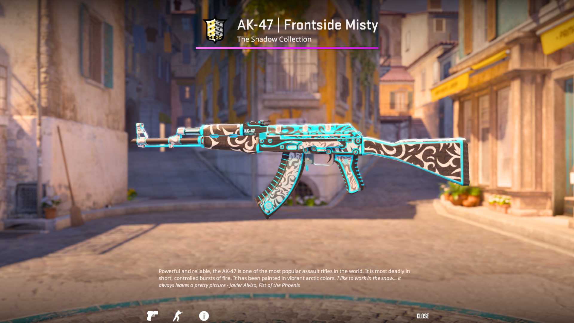 Frontside Misty skin AK47, cs2 skins