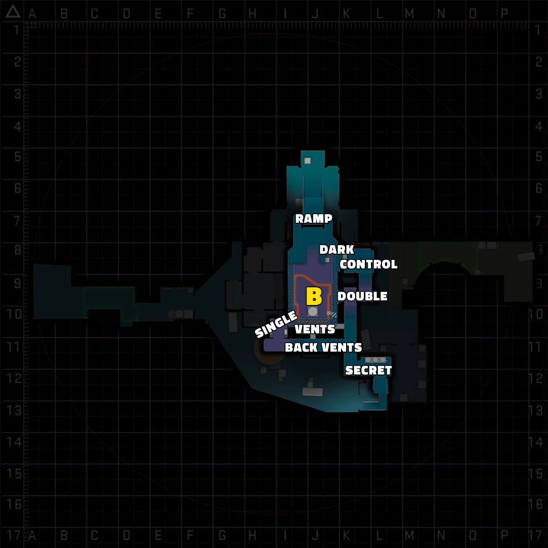 most common callouts and positions on Nuke lower B bombsite